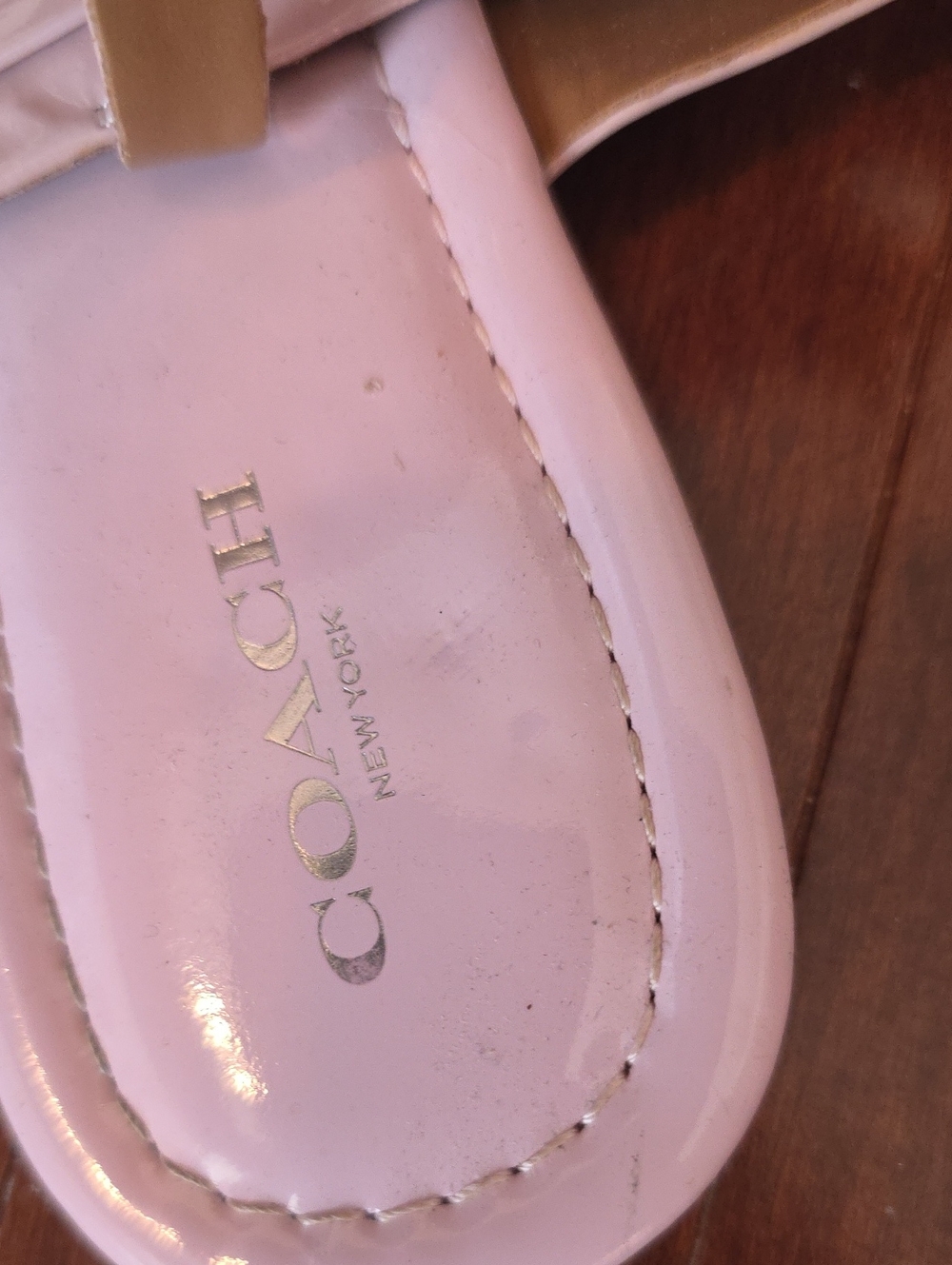 Coach Pale T-Strap Sandals with Silver Hardware - Picture 6 of 8